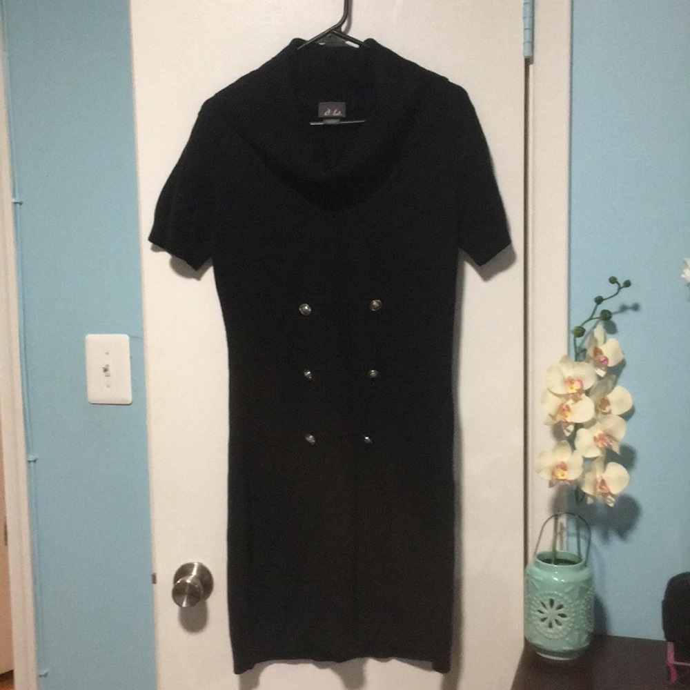 Dots Black Midi Dress